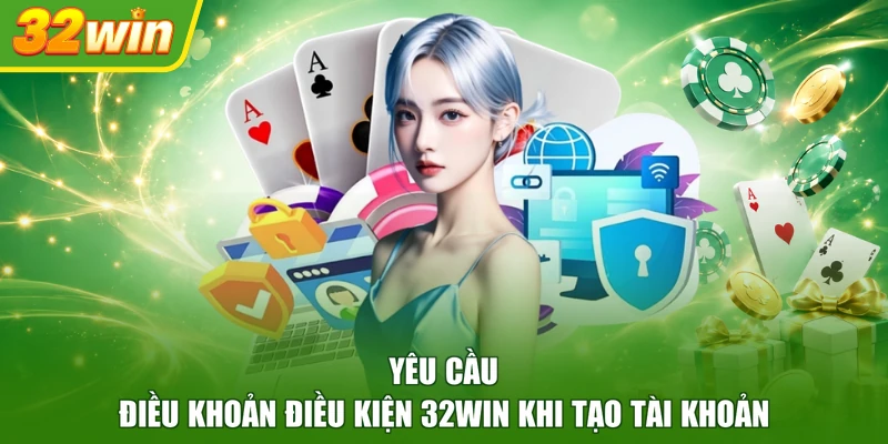 Yêu cầu điều khoản điều kiện 32WIN khi tạo tài khoản
